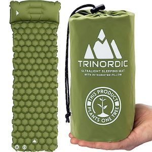 TRINORDIC 超軽量インフレータブル キャンプ スリーピング マット 枕付き