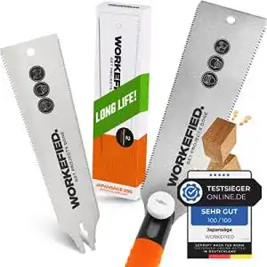 Japansaege workefied ryoba holzsaege mit 2 saegeblatt gratis