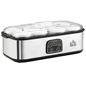 Joghurtbereiter homcom 25w joghurtmaschine mit lcd display