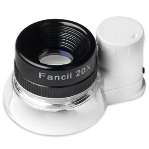 Juvelerforstørrelsesglass Fancii 20x med LED-lys, juvelerforstørrelsesglass
