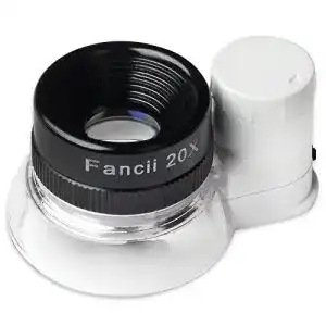 Juwelierlupe fancii 20fach mit led licht schmucklupe juwelier