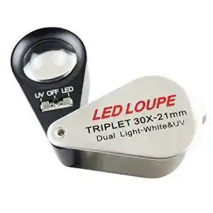 Juwelierlupe gain express 30x lupe mit licht taschenlupe