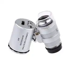 Juwelierlupe kare kind 60x mini beleuchtete juwelier led uv