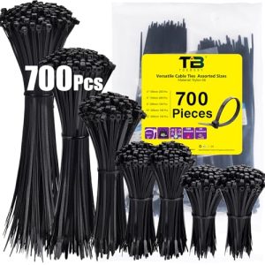 Opaski kablowe TDEBSSY zestaw 700 sztuk w kolorze czarnym