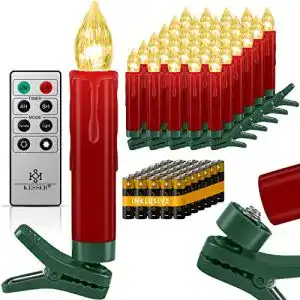 Kabellose christbaumkerzen kesser 30 led