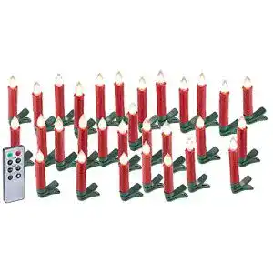 Kabellose christbaumkerzen lunartec led 30er set