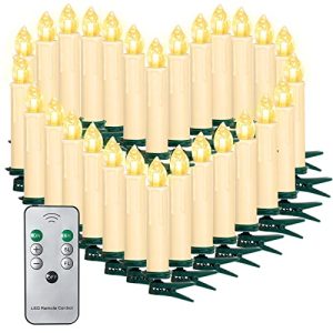 Bežične svijeće za božićno drvce SunJas 10/20/30/40 LED