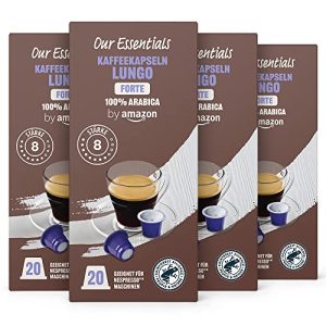 Coffee capsules by Amazon Lungo Forte, suitable for Nespresso