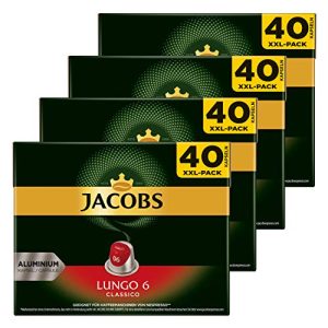 Cápsulas de café Jacobs Lungo 6 Classico, compatível com Nespresso