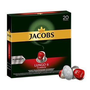 Jacobs Lungo Classico cápsulas de café, intensidad 6 de 12