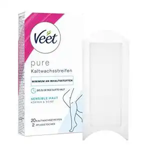 Kaltwachsstreifen veet pure fuer koerper arme beine