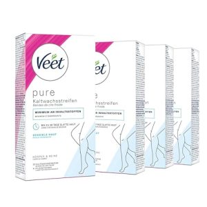 Veet PURE cold wax strips with Easy-Gelwax Technology