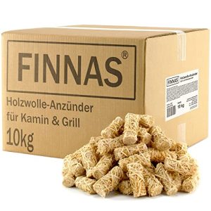 Kaminanzünder Finnas 10 kg Holzwolle Anzündwolle Anzünder