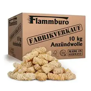 Kaminanzuender flammburo 10kg ca 800 stueck anzuendwolle