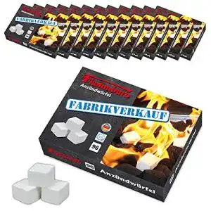 Kaminanzuender flammburo 1152 stueck anzuendwuerfel paraffin