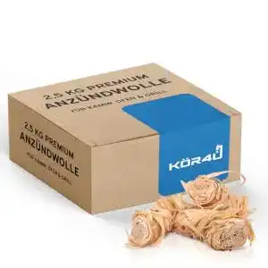 Kaminanzuender koer4u anzuendwolle 25kg bioanzuender in wachs