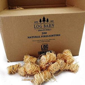 Lareira mais leve Lã de madeira Log-Barn, natural
