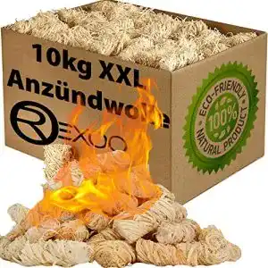 Kaminanzuender rexoo 10kg bio anzuender holzwolle