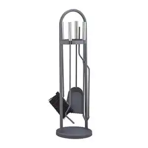 Kaminbesteck relaxdays grau modern 5 teilige kamingarnitur