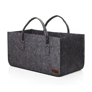 Kaminholztasche lumaland aus filz holztasche rechteckig