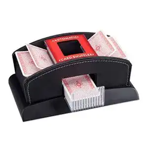 Kartenmischmaschine relaxdays schwarz elektrisch