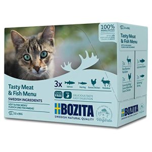 Τροφή για γάτες Bozita Multibox Mixpack σολομός, ρέγγα, πολύ κοτόπουλο
