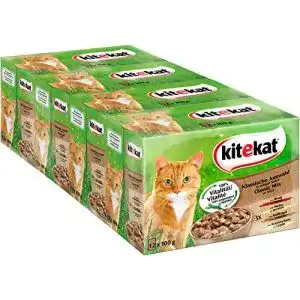 Katzenfutter kitekat nassfutter klassische auswahl in sauce