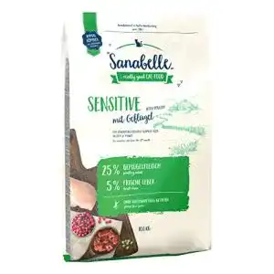 Katzenfutter sanabelle sensitive mit gefluegel katzentrockenfutter