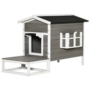 Cat house outdoor PawHut wooden cat house, cat house