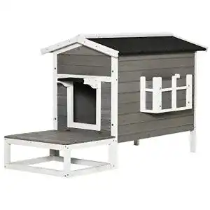 Katzenhaus outdoor pawhut katzenhaus aus holz katzenhuette
