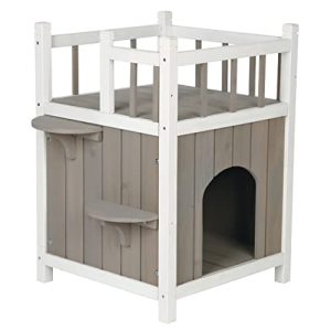 Outdoor cat house TRIXIE 44093 natura Cat's Home with balcony