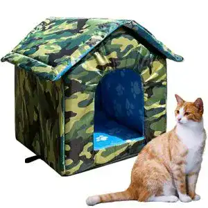 Katzenhaus topoloar mit wasserdichtem segeltuchdach