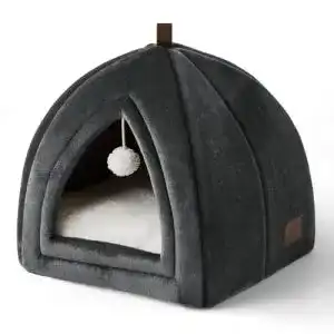 Katzenhoehle bedsure grosse katzen dunkelgrau faltbar
