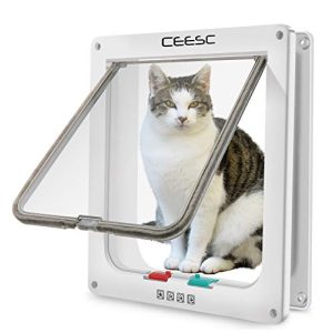 Porta per gatti CEESC grande (dimensione esterna 28 x 24.9 cm)