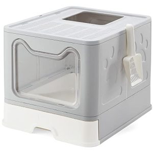 Suhaco cat litter box with lid, including scoop