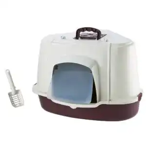 Katzenklo xxl nobby katzen ecktoilette m haube spezial grau