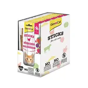 Katzenleckerlies gimcat duo sticks huehnchen waldbeere
