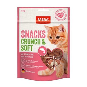 Snack per gatti MERA Crunch & Soft con salmone, 200g