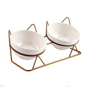 Cat bowl JOELELI cat bowls, double ceramic animal bowls