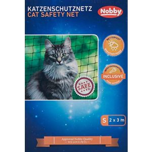 Kattenet Nobby kattebeskyttelsesnet, sort, S, 2 x 3 m