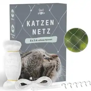 Katzennetz samtpfote fuer balkon fenster 8 x 3 m
