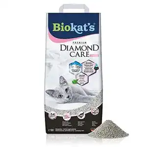 Katzenstreu biokats diamond care fresh mit babypuder duft