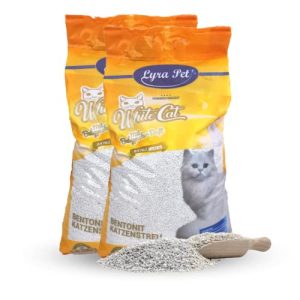 Katzenstreu Lyra Pet ® 30 Liter White Cat mit Babypuder Duft