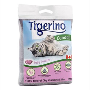 Litière pour chat Tigerino double pack Canada, poudre pour bébé 2x12kg