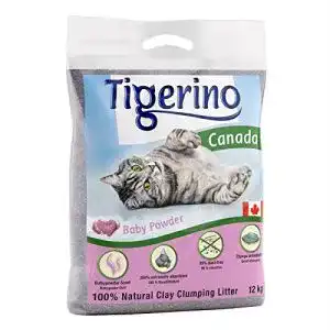 Katzenstreu tigerino doppelpack canada babypuder 2x12kg