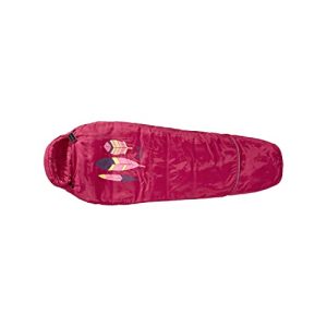 حقيبة نوم للأطفال Jack Wolfskin GROW UP KIDS، باللون الأحمر الأزالي