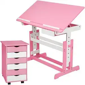 Kinderschreibtisch tectake 800062 schreibtisch mit rollcontainer