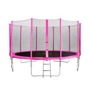 Trampolino per bambini SixBros. Trampolino da giardino rosa 1,85 m 6 piedi