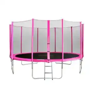Kindertrampolin sixbros gartentrampolin pink 185m 6ft
