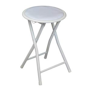 Harbor Housewares upholstered folding stool, white